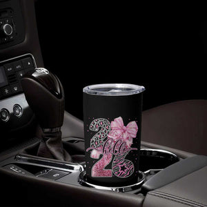 Happy New Year 2026 Tumbler Cup Hello 2026 Disco Ball Pink Coquette Bow Faux Glitter TS11 Print Your Wear