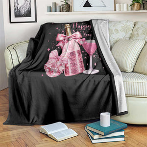 Happy New Year 2026 New Years Eve Party Throw Blanket Pink Cocktail Disco Ball TS11 Print Your Wear