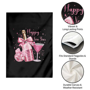 Happy New Year 2026 New Years Eve Party Garden Flag Pink Cocktail Disco Ball TS11 Print Your Wear