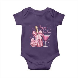 Happy New Year 2026 New Years Eve Party Baby Onesie Pink Cocktail Disco Ball TS11 Purple Print Your Wear