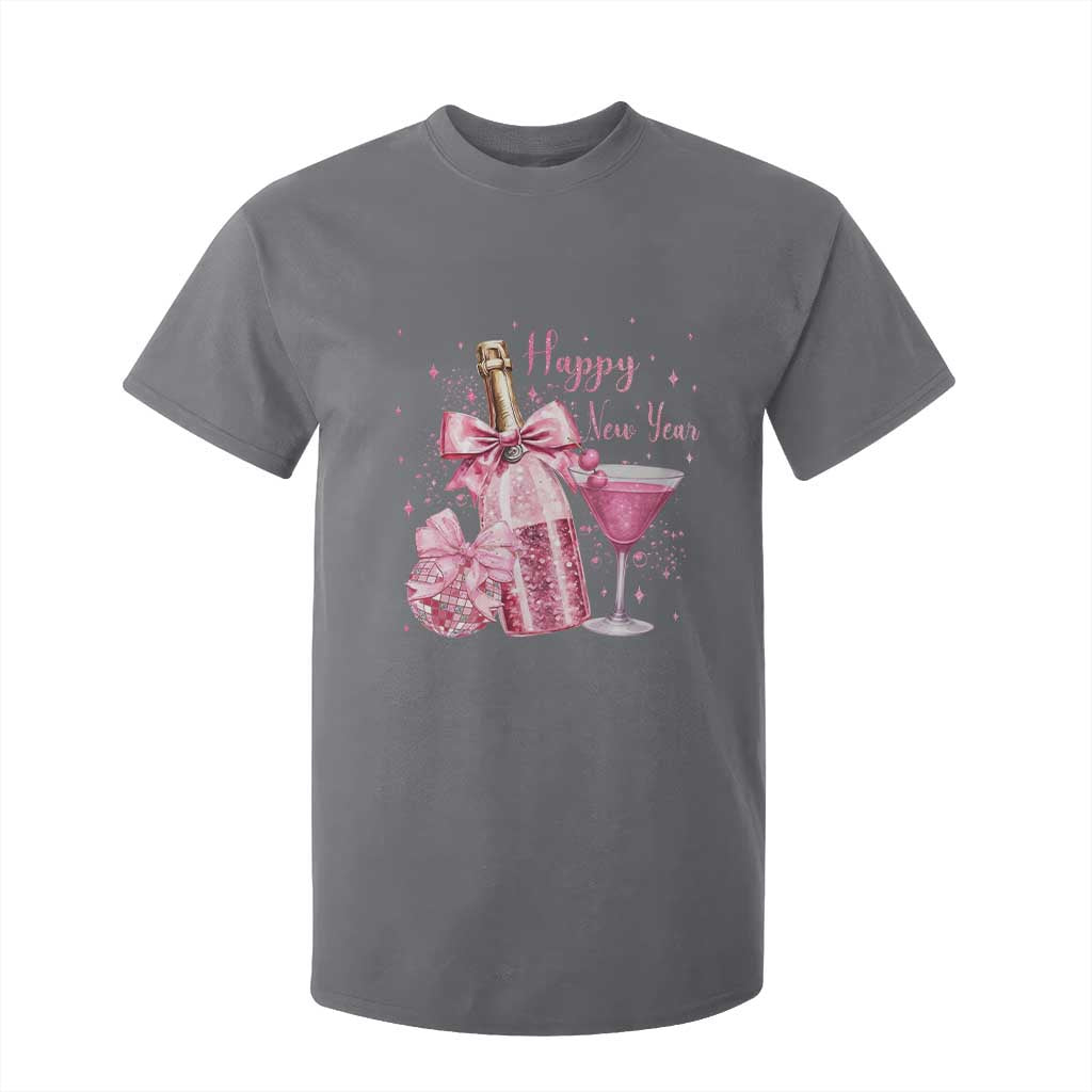 Happy New Year 2026 New Years Eve Party T Shirt For Kid Pink Cocktail Disco Ball TS11 Charcoal Print Your Wear