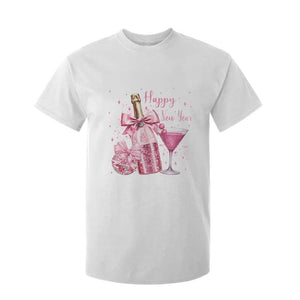 Happy New Year 2026 New Years Eve Party T Shirt For Kid Pink Cocktail Disco Ball TS11 White Print Your Wear