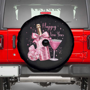 Happy New Year 2026 New Years Eve Party Spare Tire Cover Pink Cocktail Disco Ball TS11 Black Print Your Wear