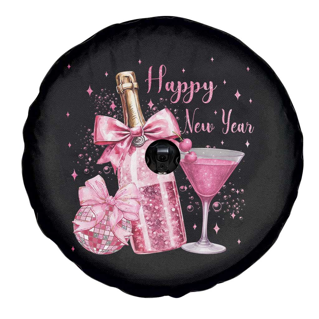 Happy New Year 2026 New Years Eve Party Spare Tire Cover Pink Cocktail Disco Ball TS11 Print Your Wear