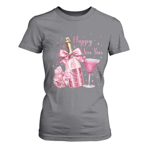 Happy New Year 2026 New Years Eve Party T Shirt For Women Pink Cocktail Disco Ball TS11 Charcoal Print Your Wear