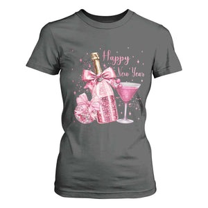 Happy New Year 2026 New Years Eve Party T Shirt For Women Pink Cocktail Disco Ball TS11 Dark Heather Print Your Wear
