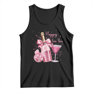 Happy New Year 2026 New Years Eve Party Tank Top Pink Cocktail Disco Ball TS11 Black Print Your Wear