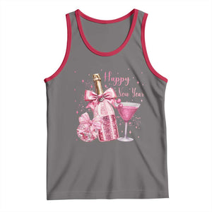 Happy New Year 2026 New Years Eve Party Tank Top Pink Cocktail Disco Ball TS11 Deep Heather Red Print Your Wear