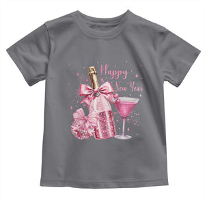 Happy New Year 2026 New Years Eve Party Toddler T Shirt Pink Cocktail Disco Ball TS11 Charcoal Print Your Wear