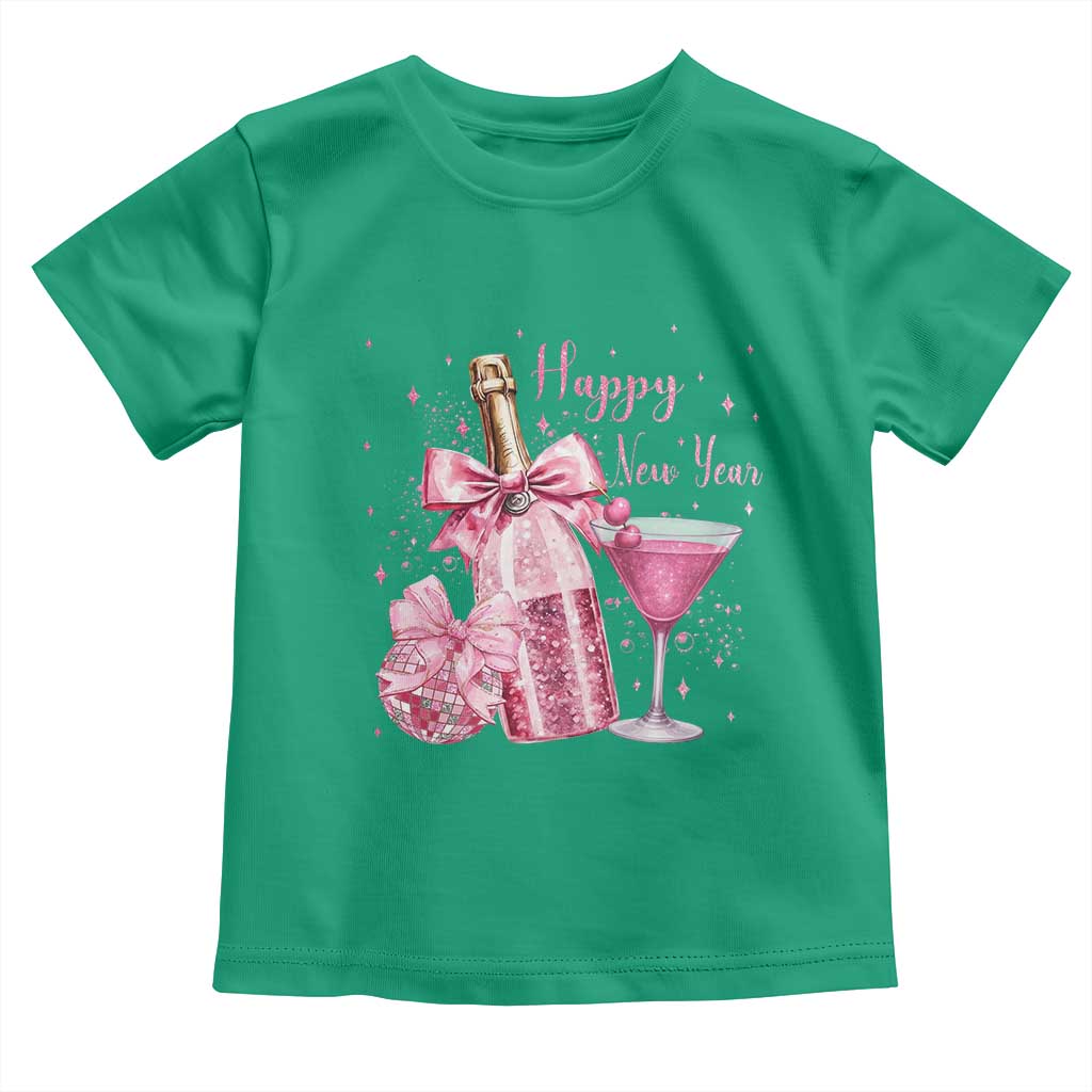 Happy New Year 2026 New Years Eve Party Toddler T Shirt Pink Cocktail Disco Ball TS11 Irish Green Print Your Wear