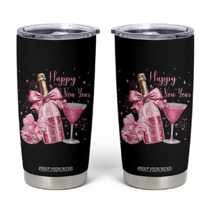 Happy New Year 2026 New Years Eve Party Tumbler Cup Pink Cocktail Disco Ball TS11 Black Print Your Wear