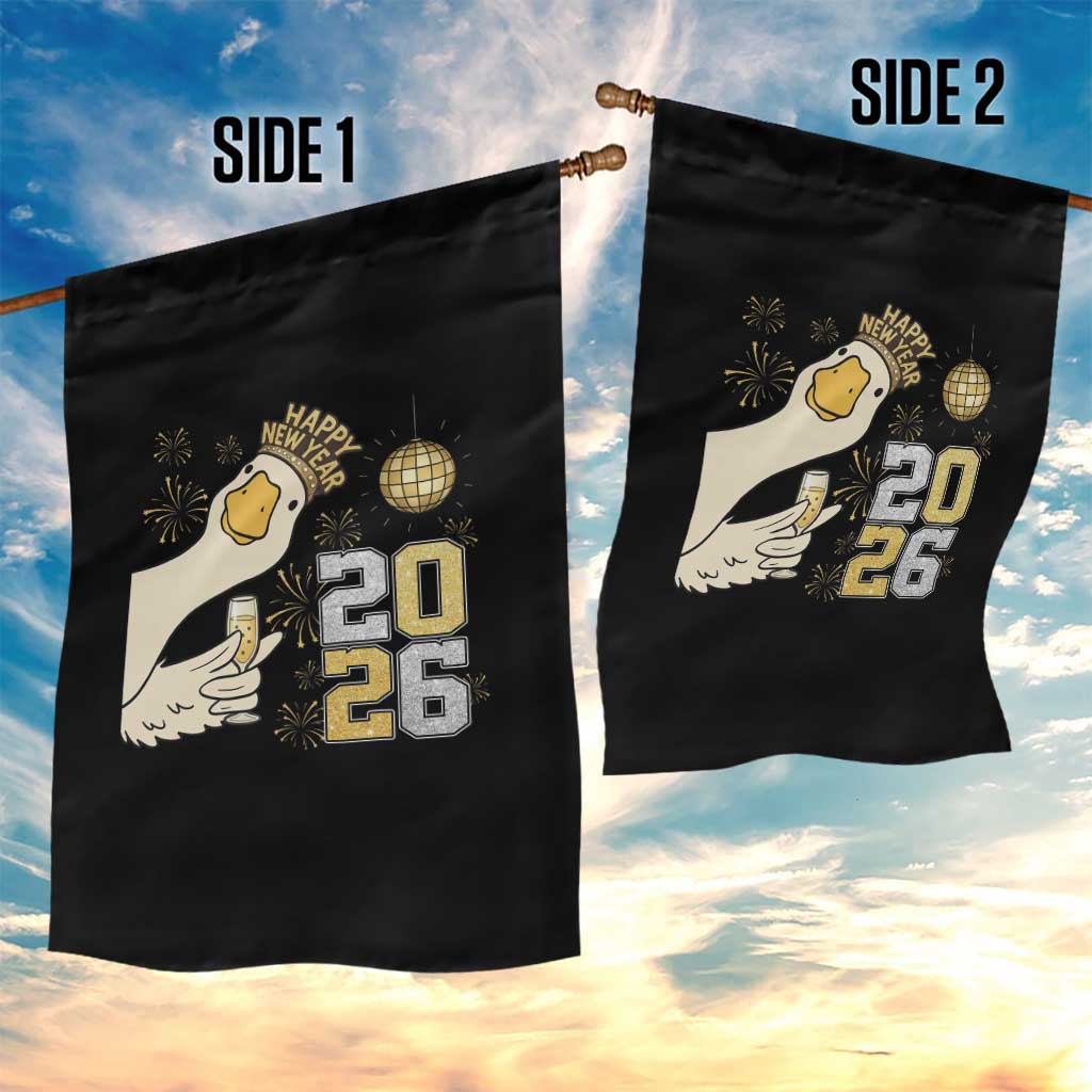 Funny New Years Eve Silly Goose 2026 Garden Flag New Year Party TS11 Print Your Wear