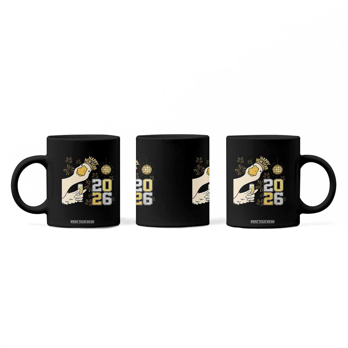 Funny New Years Eve Silly Goose 2026 Coffee Mug New Year Party TS11 Print Your Wear