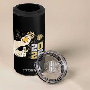 Funny New Years Eve Silly Goose 2026 4 in 1 Can Cooler Tumbler New Year Party TS11 Print Your Wear