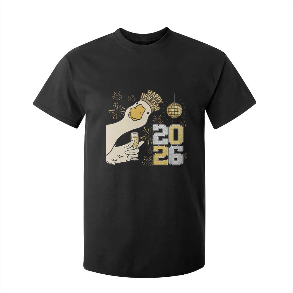 Funny New Years Eve Silly Goose 2026 T Shirt For Kid New Year Party TS11 Black Print Your Wear
