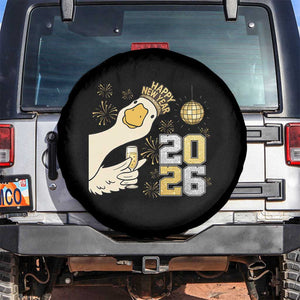 Funny New Years Eve Silly Goose 2026 Spare Tire Cover New Year Party TS11 No hole Black Print Your Wear