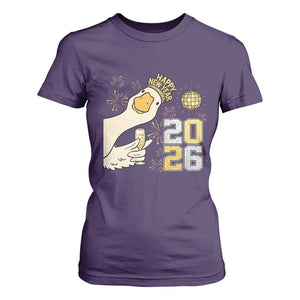 Funny New Years Eve Silly Goose 2026 T Shirt For Women New Year Party TS11 Purple Print Your Wear