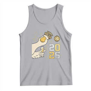 Funny New Years Eve Silly Goose 2026 Tank Top New Year Party TS11 Athletic Heather Print Your Wear