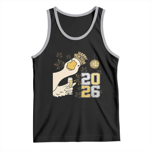 Funny New Years Eve Silly Goose 2026 Tank Top New Year Party TS11 Black Athletic Heather Print Your Wear