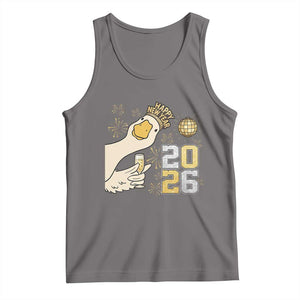 Funny New Years Eve Silly Goose 2026 Tank Top New Year Party TS11 Deep Heather Print Your Wear