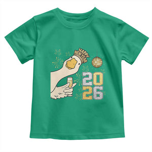 Funny New Years Eve Silly Goose 2026 Toddler T Shirt New Year Party TS11 Irish Green Print Your Wear