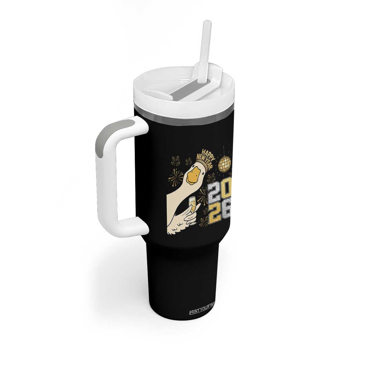 Funny New Years Eve Silly Goose 2026 Tumbler With Handle New Year Party TS11 Print Your Wear