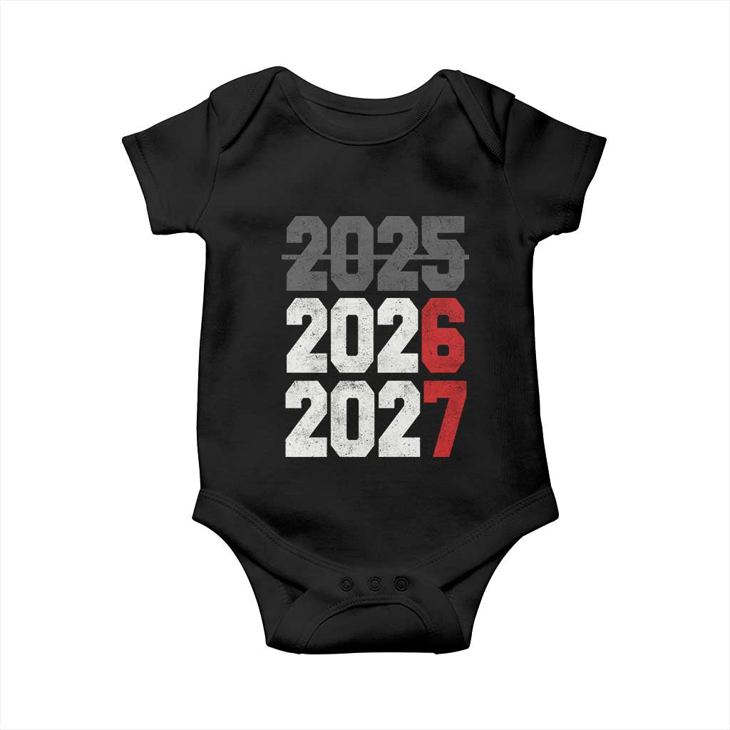 Funny 67 New Year Baby Onesie Happy New Year 2026 2027 Sports Jersey Number TS11 Black Print Your Wear