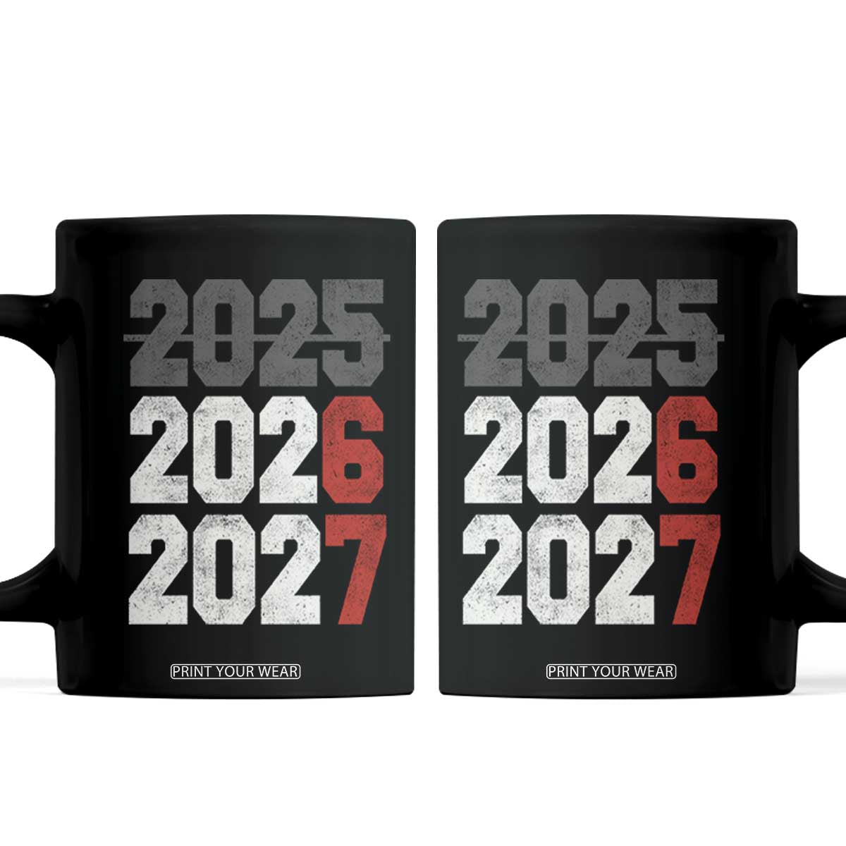 Funny 67 New Year Coffee Mug Happy New Year 2026 2027 Sports Jersey Number TS11 Black Print Your Wear