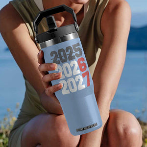 Funny 67 New Year Flip Straw Tumbler Happy New Year 2026 2027 Sports Jersey Number TS11 One Size: 30 oz Light Blue Print Your Wear