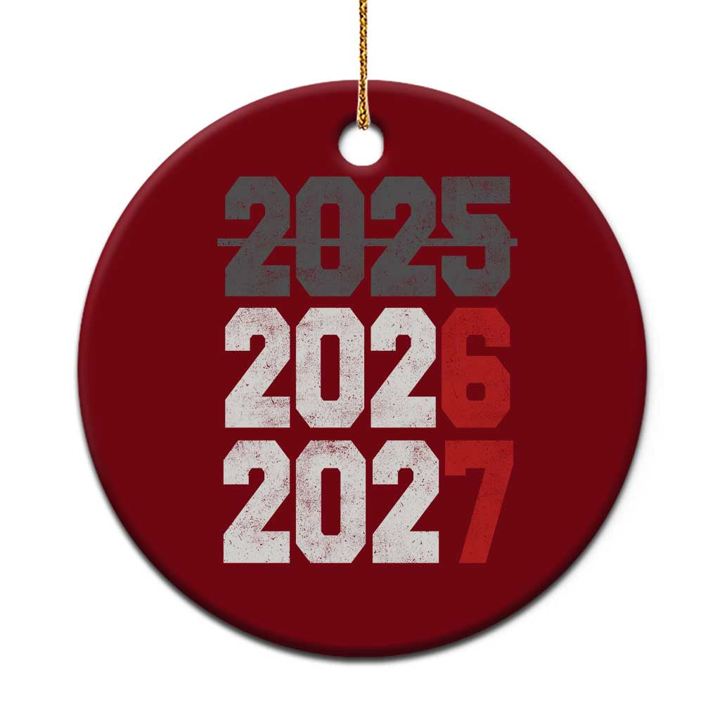 Funny 67 New Year Ceramic Ornament Happy New Year 2026 2027 Sports Jersey Number TS11 1pc Red Print Your Wear