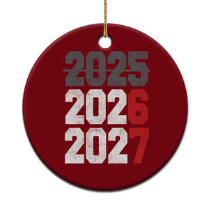 Funny 67 New Year Ceramic Ornament Happy New Year 2026 2027 Sports Jersey Number TS11 1pc Red Print Your Wear