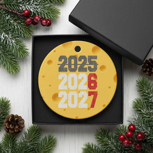 Funny 67 New Year Ceramic Ornament Happy New Year 2026 2027 Sports Jersey Number TS11 1pc Yellow Cheese Print Your Wear