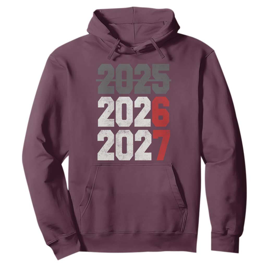 Funny 67 New Year Hoodie Happy New Year 2026 2027 Sports Jersey Number TS11 Maroon Print Your Wear