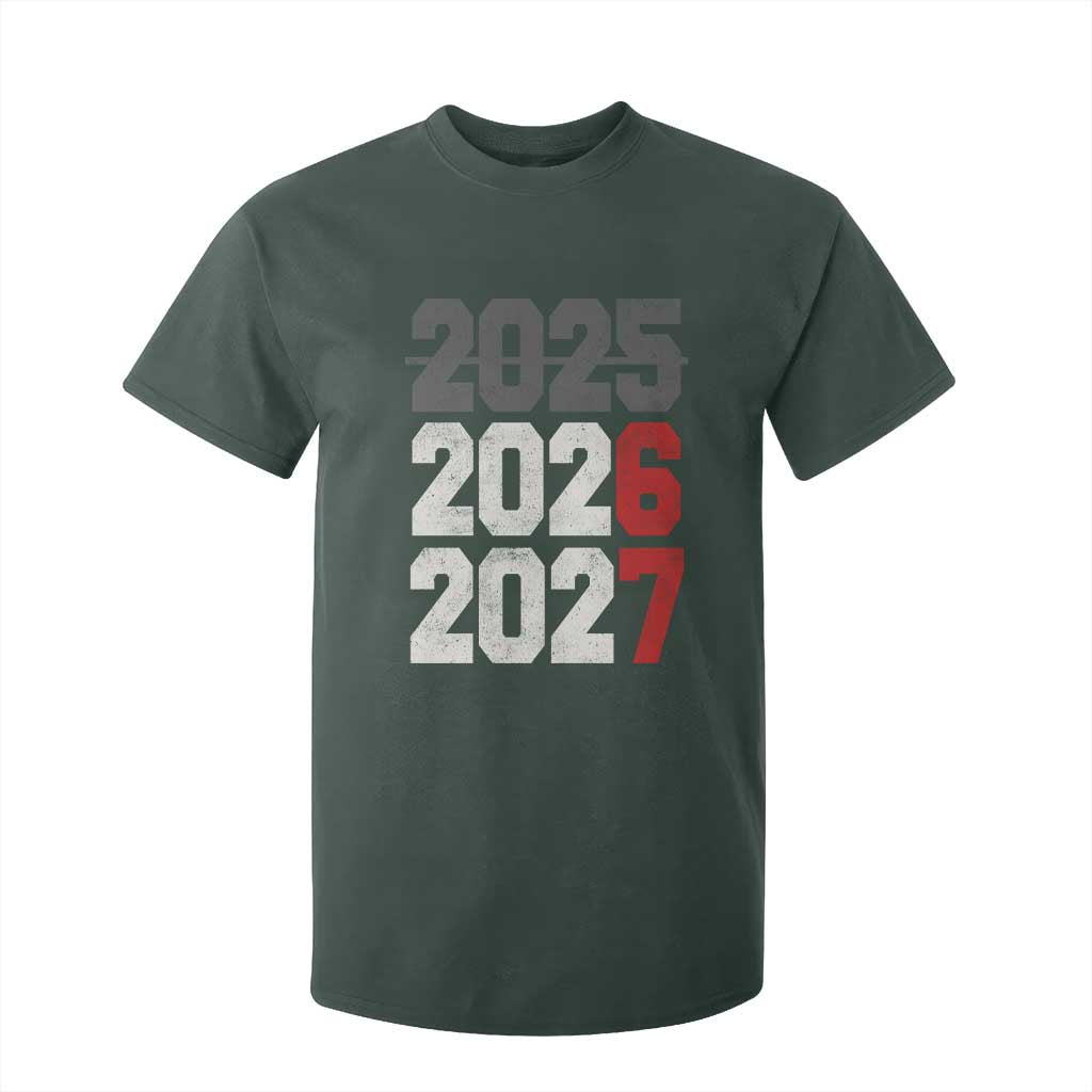 Funny 67 New Year T Shirt For Kid Happy New Year 2026 2027 Sports Jersey Number TS11 Dark Forest Green Print Your Wear