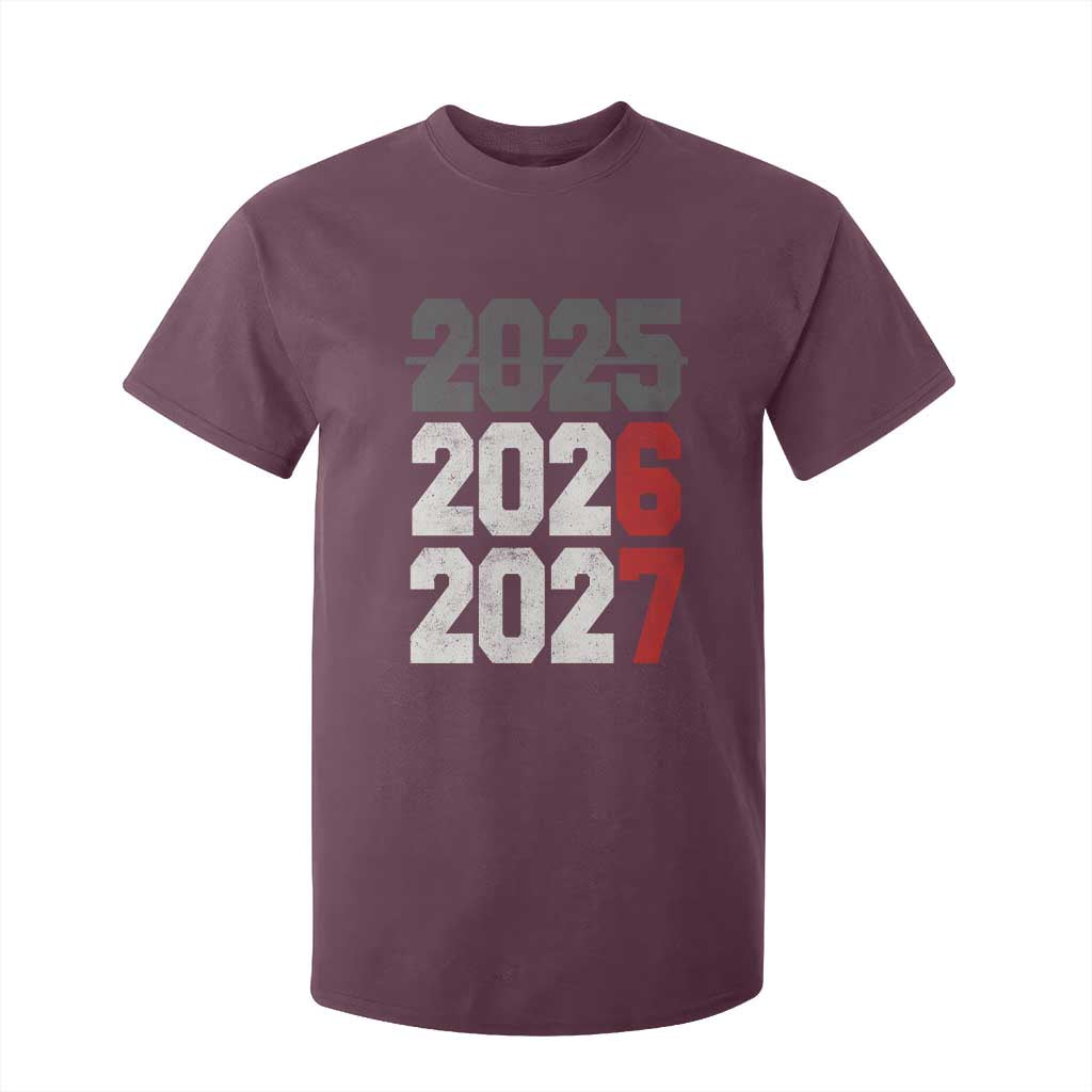 Funny 67 New Year T Shirt For Kid Happy New Year 2026 2027 Sports Jersey Number TS11 Maroon Print Your Wear