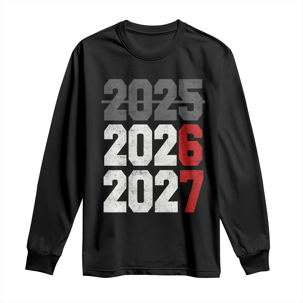Funny 67 New Year Long Sleeve Shirt Happy New Year 2026 2027 Sports Jersey Number TS11 Black Print Your Wear