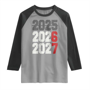 Funny 67 New Year Raglan Shirt Happy New Year 2026 2027 Sports Jersey Number TS11 Sport Gray Black Print Your Wear