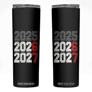 Funny 67 New Year Skinny Tumbler Happy New Year 2026 2027 Sports Jersey Number TS11 Black Print Your Wear