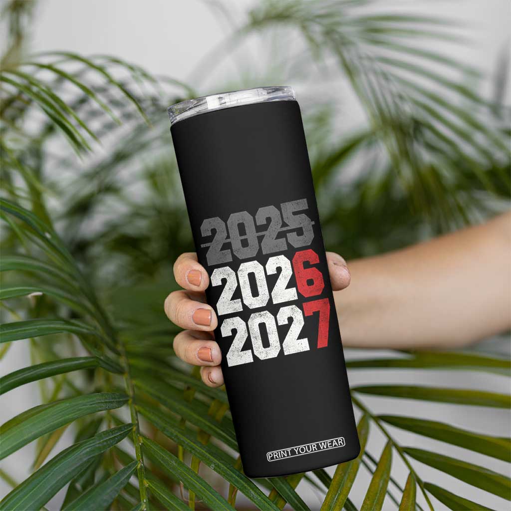 Funny 67 New Year Skinny Tumbler Happy New Year 2026 2027 Sports Jersey Number TS11 Print Your Wear