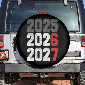 Funny 67 New Year Spare Tire Cover Happy New Year 2026 2027 Sports Jersey Number TS11 No hole Black Print Your Wear