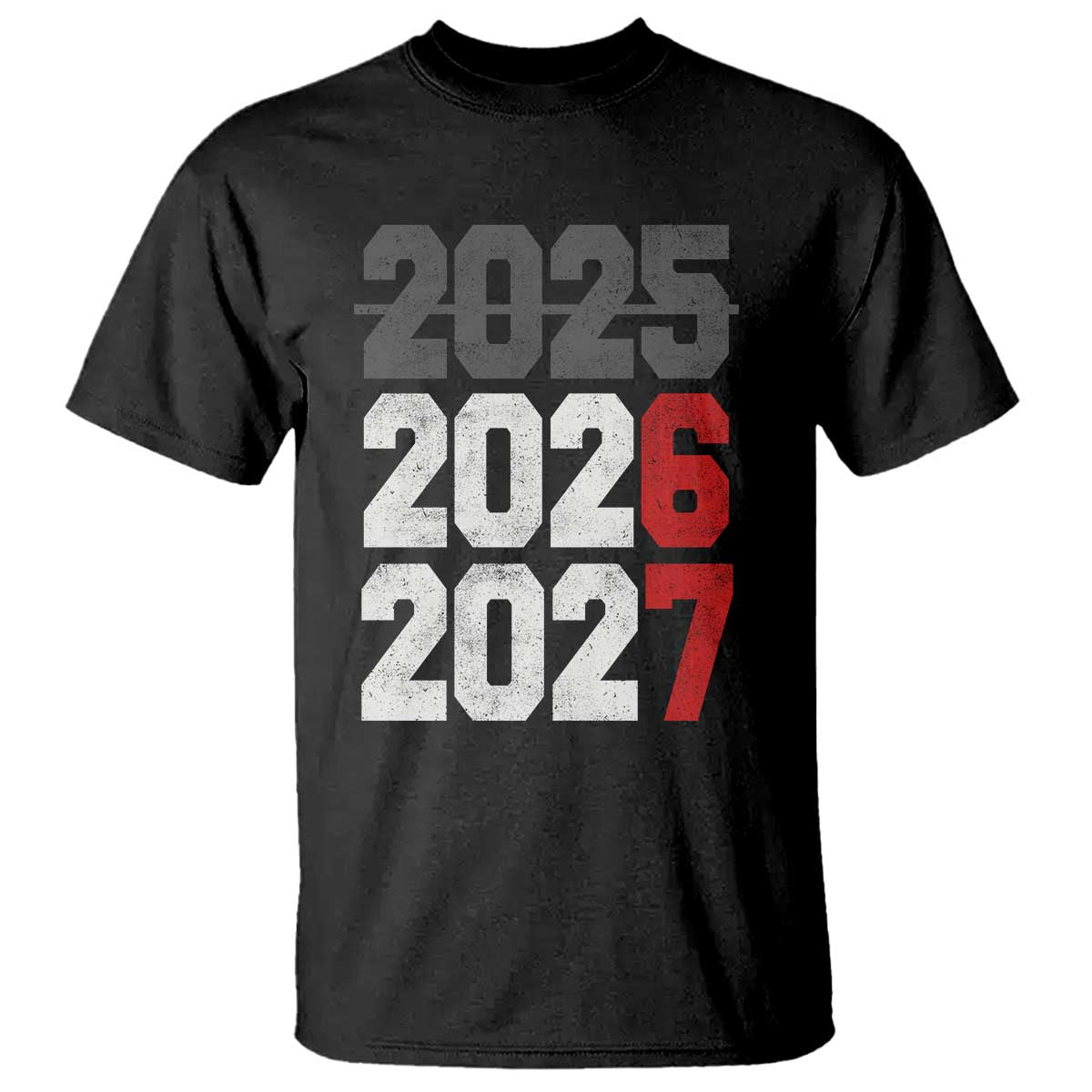 Funny 67 New Year T Shirt Happy New Year 2026 2027 Sports Jersey Number TS11 Black Print Your Wear