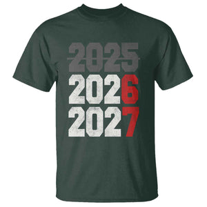 Funny 67 New Year T Shirt Happy New Year 2026 2027 Sports Jersey Number TS11 Dark Forest Green Print Your Wear