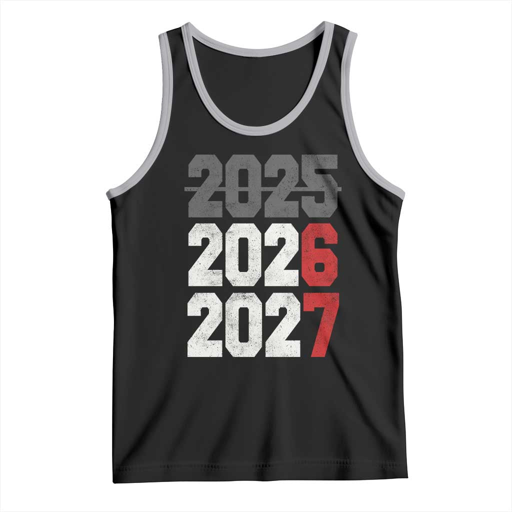 Funny 67 New Year Tank Top Happy New Year 2026 2027 Sports Jersey Number TS11 Black Athletic Heather Print Your Wear