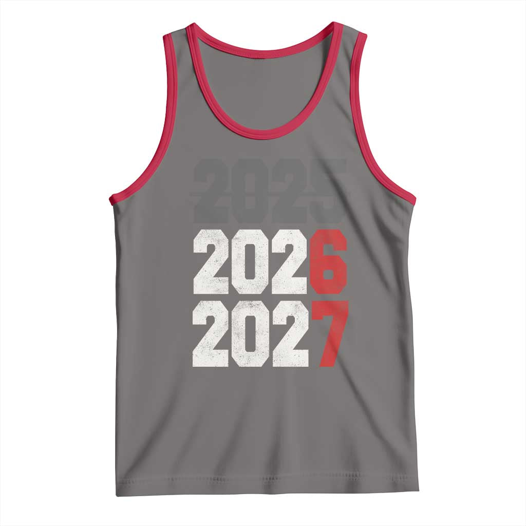 Funny 67 New Year Tank Top Happy New Year 2026 2027 Sports Jersey Number TS11 Deep Heather Red Print Your Wear
