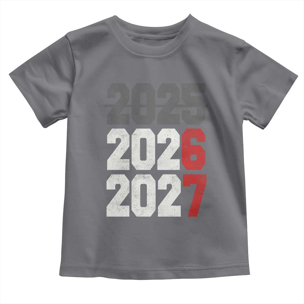 Funny 67 New Year Toddler T Shirt Happy New Year 2026 2027 Sports Jersey Number TS11 Charcoal Print Your Wear