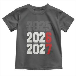 Funny 67 New Year Toddler T Shirt Happy New Year 2026 2027 Sports Jersey Number TS11 Dark Heather Print Your Wear