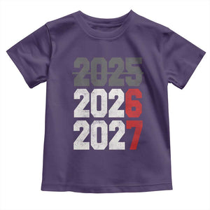 Funny 67 New Year Toddler T Shirt Happy New Year 2026 2027 Sports Jersey Number TS11 Purple Print Your Wear