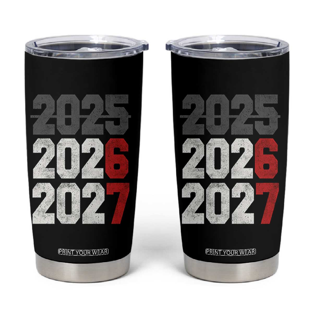 Funny 67 New Year Tumbler Cup Happy New Year 2026 2027 Sports Jersey Number TS11 Black Print Your Wear