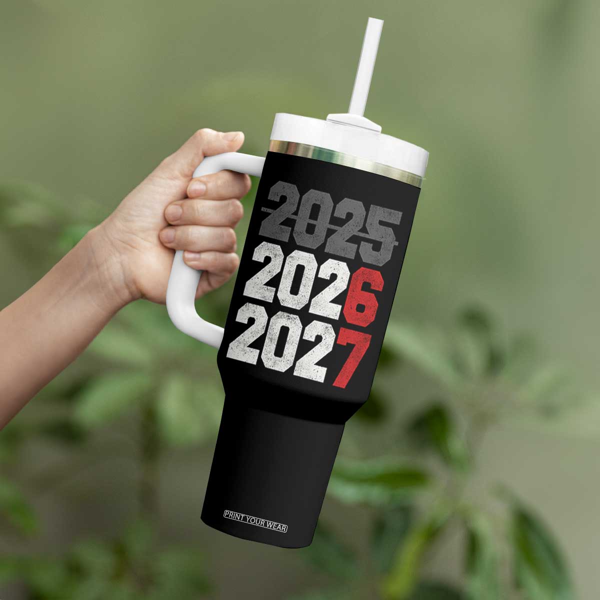 Funny 67 New Year Tumbler With Handle Happy New Year 2026 2027 Sports Jersey Number TS11 Print Your Wear