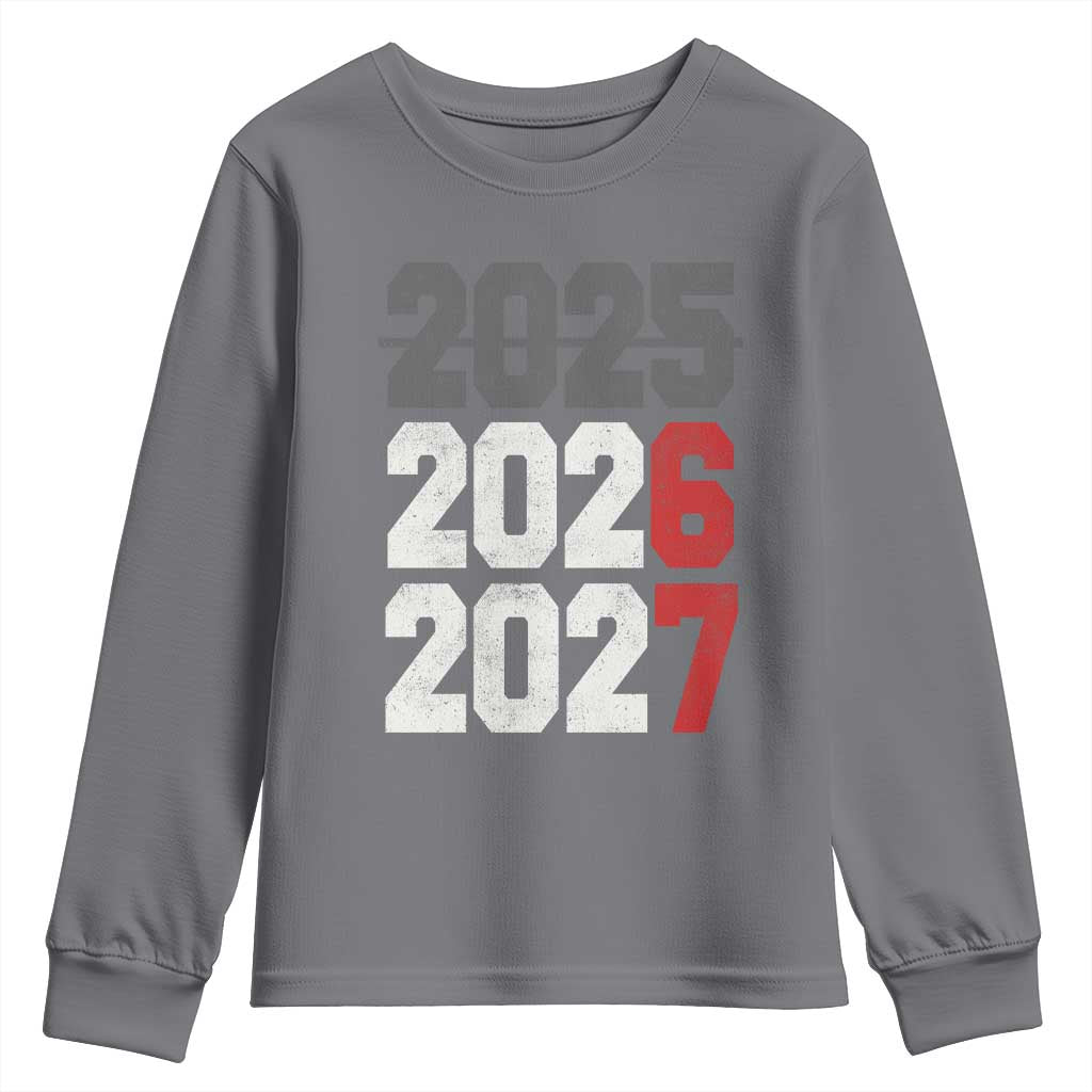 Funny 67 New Year Youth Sweatshirt Happy New Year 2026 2027 Sports Jersey Number TS11 Charcoal Print Your Wear